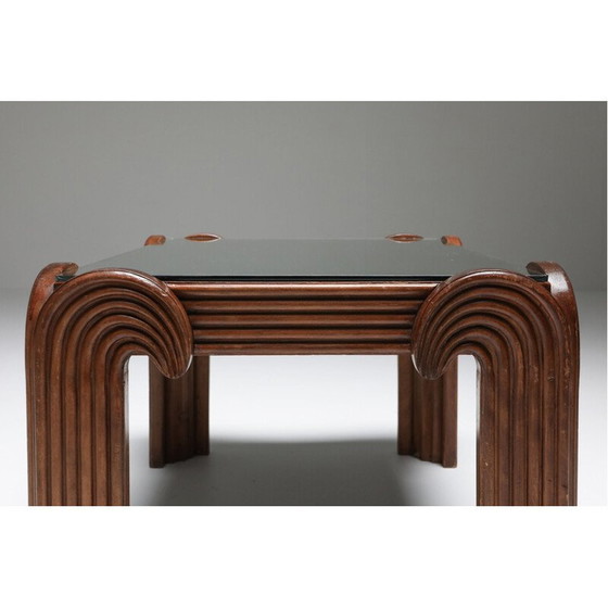 Image 1 of Vintage gesneden houten 'palmboom' bijzettafel, Italië 1960