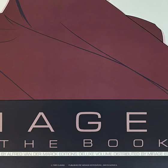 Image 1 of 1980S Originele prachtige Patrick Nagel "The Book" Art Poster.