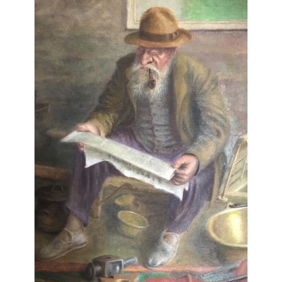 Image 1 of Zelfportret van een vintage schilder in randen door G. Lirand