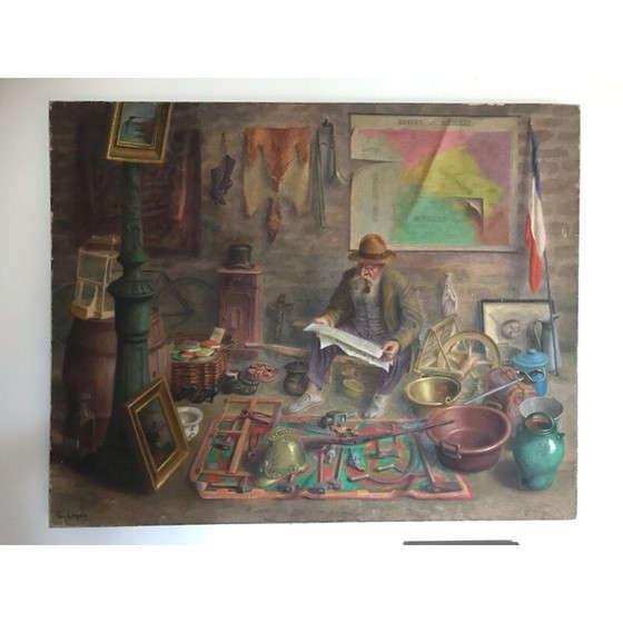 Image 1 of Zelfportret van een vintage schilder in randen door G. Lirand