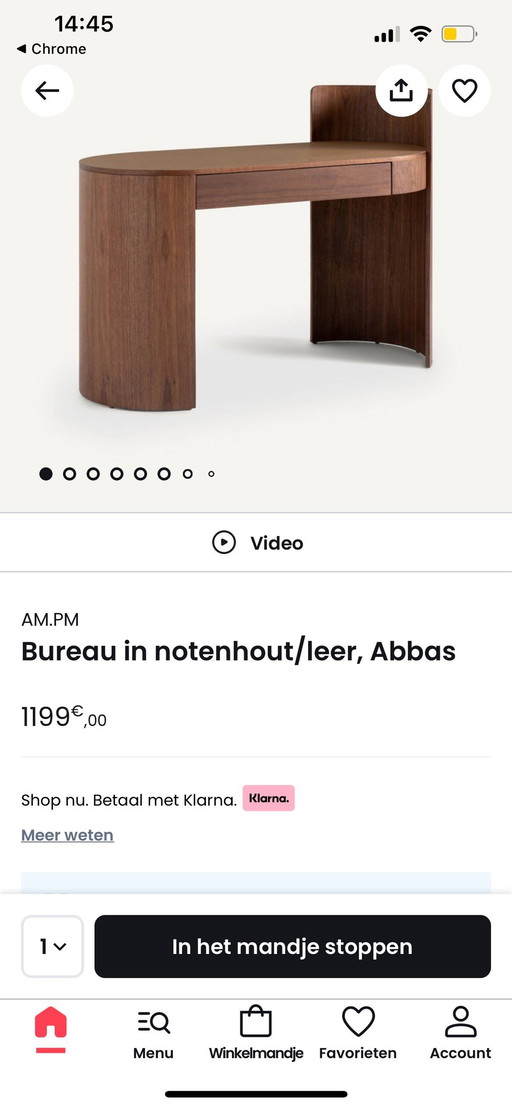 Laredoute Bureau Abbas Hout En Leer