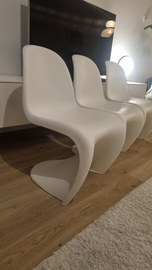 4x Vitra Verner Panton Wit Nieuwstaat