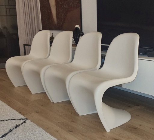 4x Vitra Verner Panton Wit Nieuwstaat