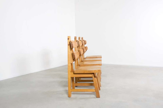 Image 1 of 4x Brutalistische stoelen
