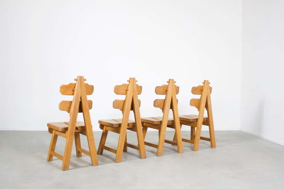 Image 1 of 4x Brutalistische stoelen