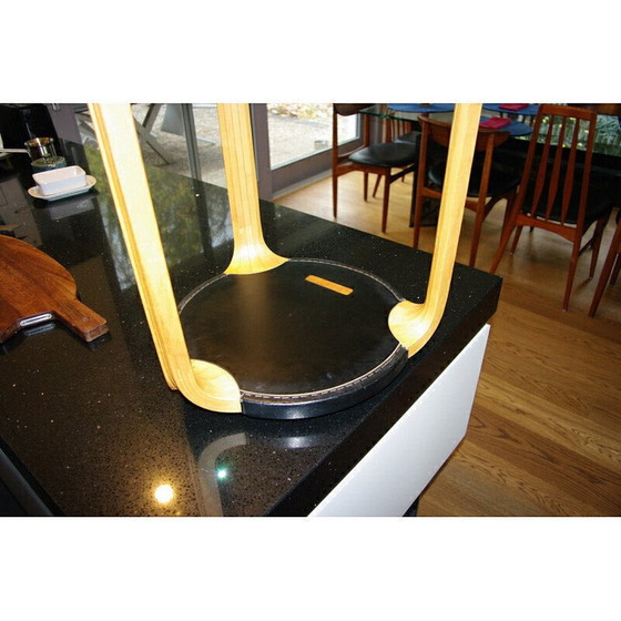 Image 1 of Vintage berken en lederen kruk van Alvar Aalto voor Artek, 1960