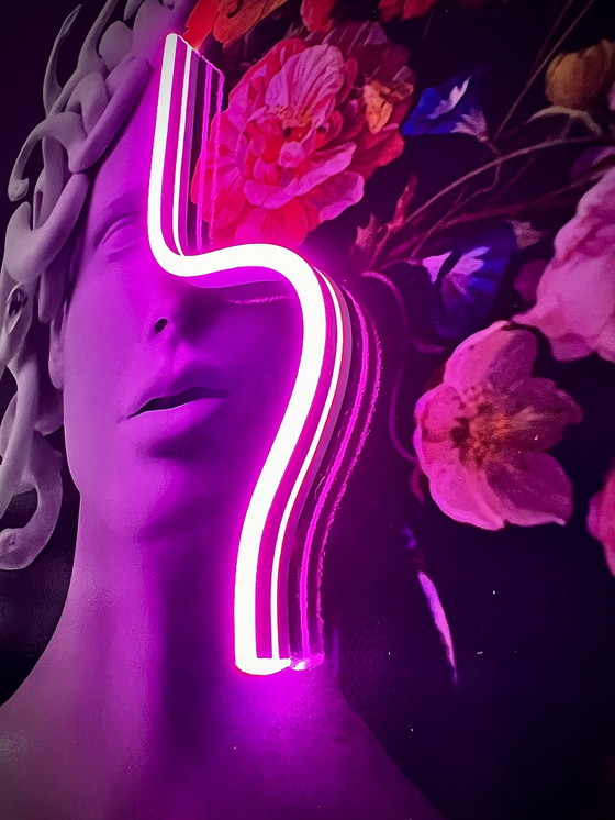 Image 1 of Ledmansion Medusa Neon Roze Popart Muurkunst Led Lamp