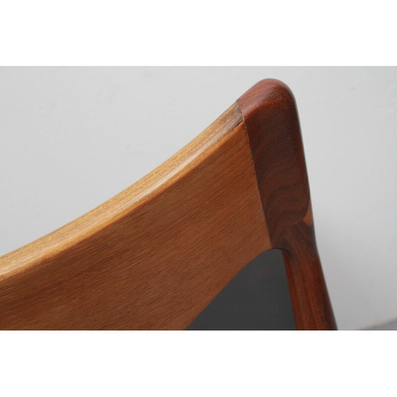 Image 1 of Vintage stoel in teak en leer, Denemarken 1960