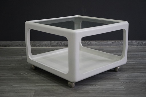 Witte Pop Art tafel van Opal Möbel, 1970