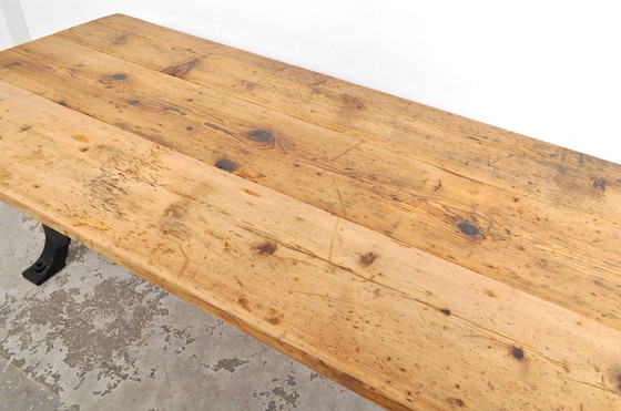 Image 1 of Vintage industriële eettafel 200 cm
