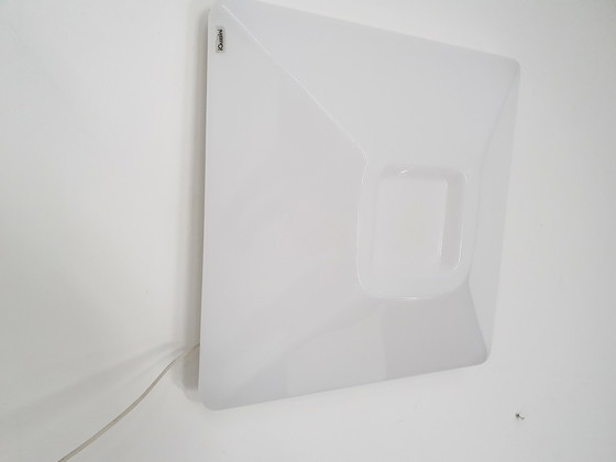 Image 1 of Witte plexiglas vierkante IGuzzini wand- of plafondlamp, Italië 1970's