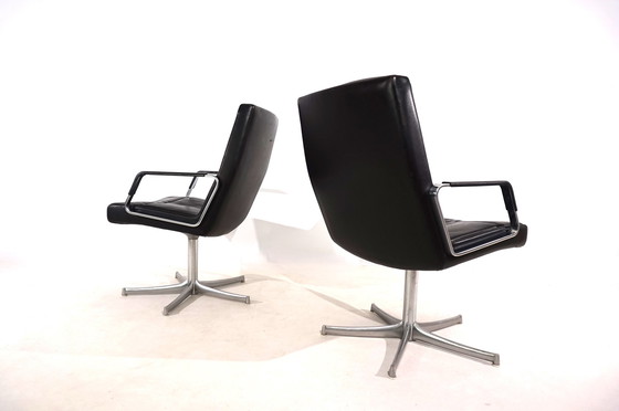 Image 1 of Set van 2 FK711 bureaustoelen van Preben Fabricius/Jørgen Kastholm voor Walter Knoll