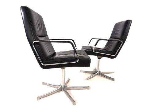 Set van 2 FK711 bureaustoelen van Preben Fabricius/Jørgen Kastholm voor Walter Knoll