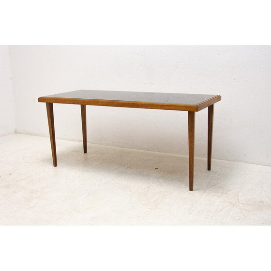 Image 1 of Mid century opaxiet glazen salontafel, Tsjecho-Slowakije 1960