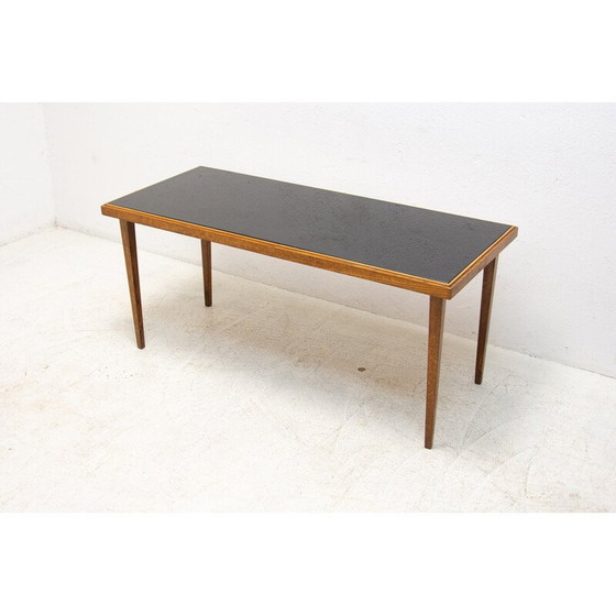 Image 1 of Mid century opaxiet glazen salontafel, Tsjecho-Slowakije 1960