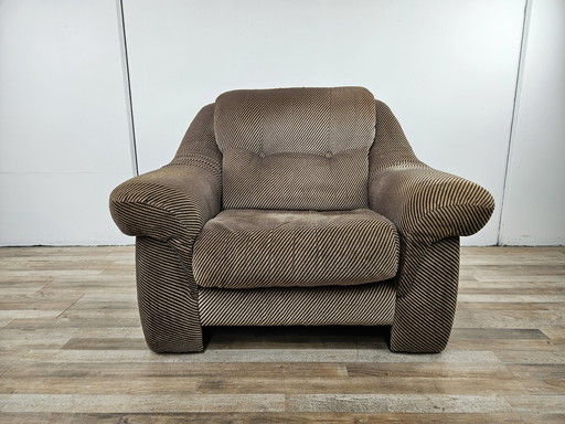 Grote vintage stoffen fauteuil van Comello Italia uit de jaren 70