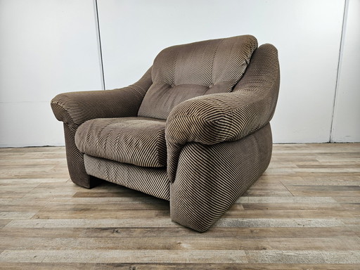 Grote vintage stoffen fauteuil van Comello Italia uit de jaren 70