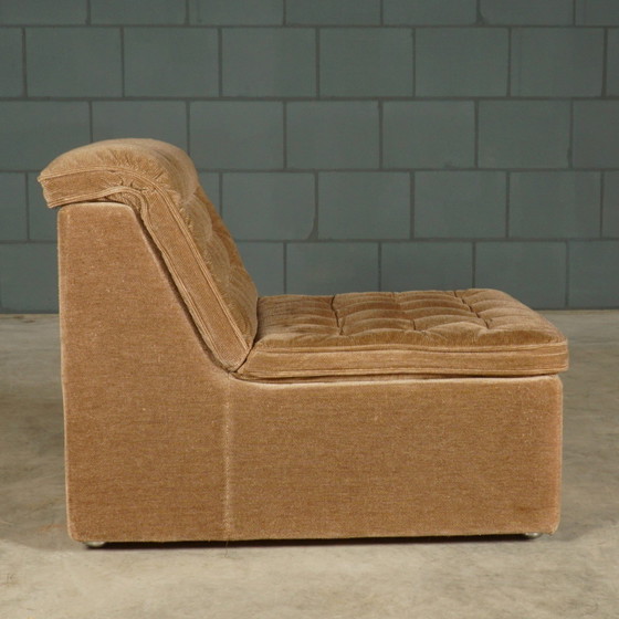 Image 1 of Midcentury Modulaire Stoffen Hoekbank – Jaren 60