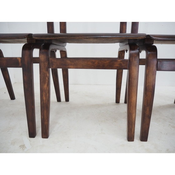 Image 1 of Set van 4 mid century eetkamerstoelen van Ludvík Volák, Tsjecho-Slowakije 1960