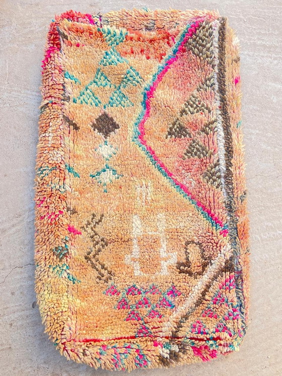 Image 1 of Marokkaanse Xl Berber Poefs, Vintage Zitkussen Van Echt Wol