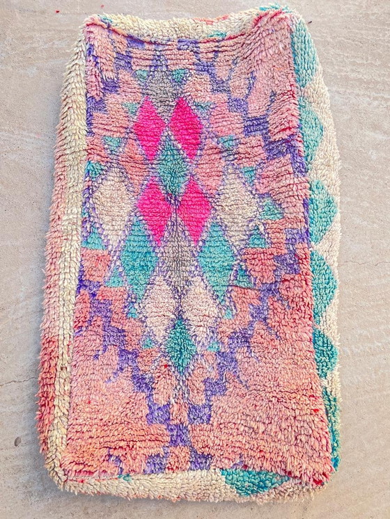 Image 1 of Marokkaanse Xl Berber Poefs, Vintage Zitkussen Van Echt Wol