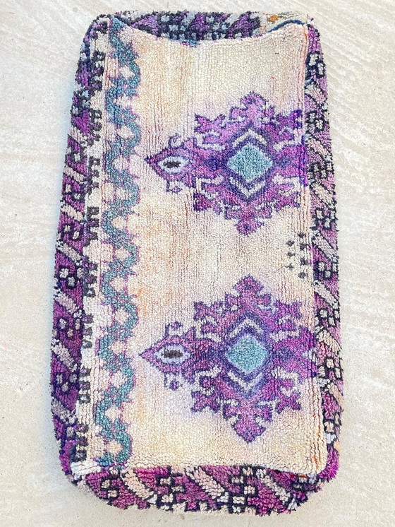 Image 1 of Marokkaanse Xl Berber Poefs, Vintage Zitkussen Van Echt Wol