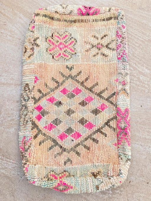 Marokkaanse Xl Berber Poefs, Vintage Zitkussen Van Echt Wol