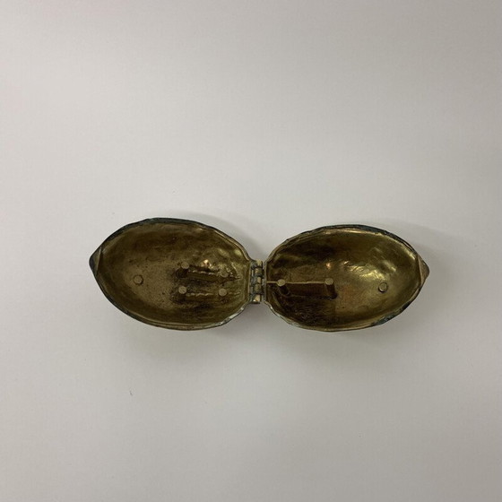 Image 1 of Vintage walnootvormige messing notenkraker, 1970