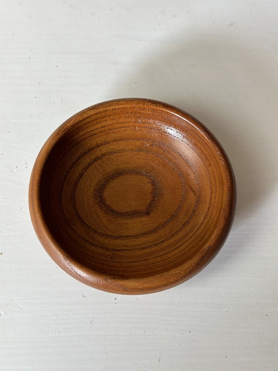 Image 1 of Teak houten pindaset 70s