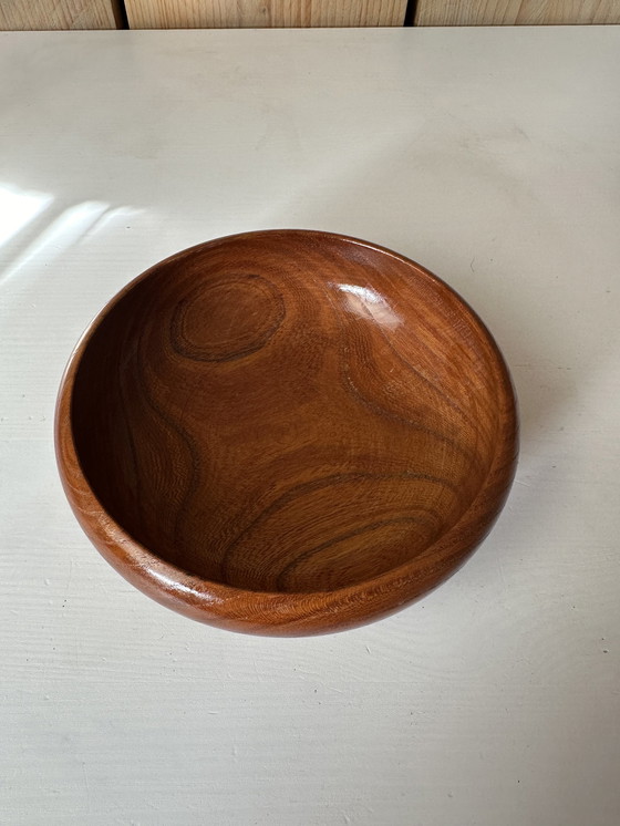 Image 1 of Teak houten pindaset 70s