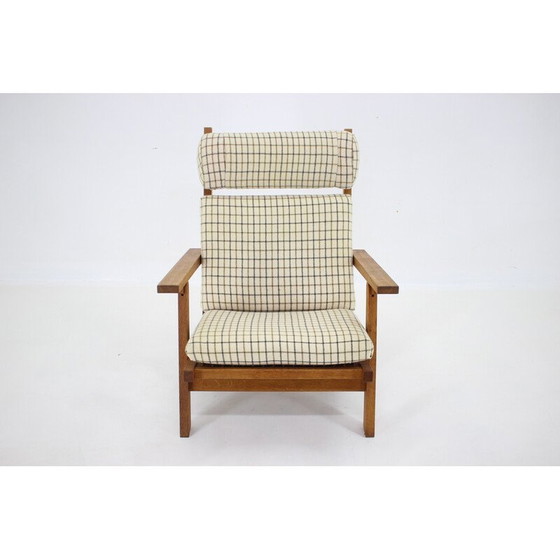 Image 1 of Vintage eiken lounge stoel van Hans J. Wegner, Denemarken 1968