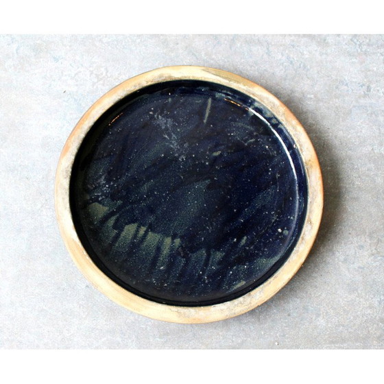 Image 1 of Vintage handgemaakte geglazuurde terracotta plantenbak