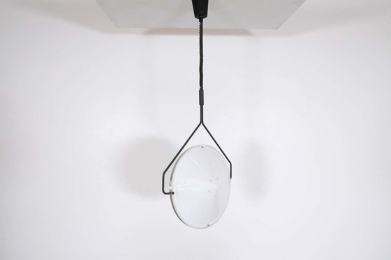 Image 1 of Aluminium en plexiglas Raak 'Kompas' Plafondlamp