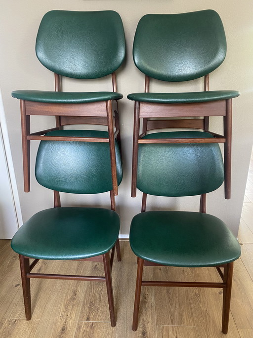 4x Vintage stoelen