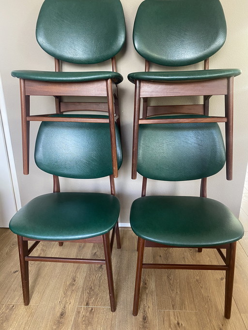 4x Vintage stoelen