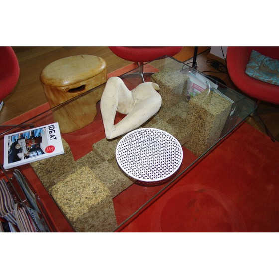 Image 1 of Vintage dienblad in geperforeerd metaal van M Matégot voor Artiméta, 1960