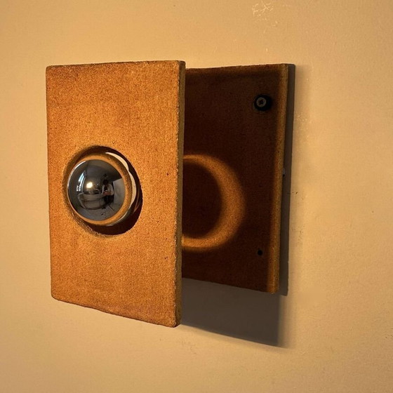 Image 1 of Wandlamp in Chamotte Aarde van Guy Bareff - Frankrijk 1970