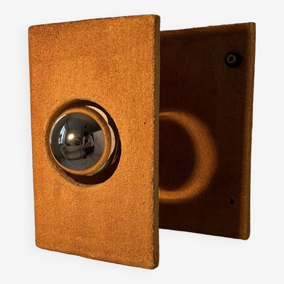 Image 1 of Wandlamp in Chamotte Aarde van Guy Bareff - Frankrijk 1970