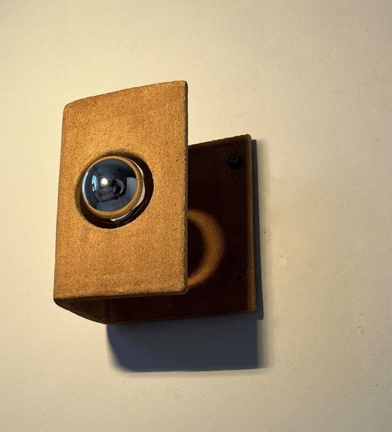 Image 1 of Wandlamp in Chamotte Aarde van Guy Bareff - Frankrijk 1970