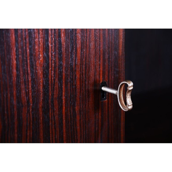 Image 1 of Vintage art deco eiken en macassar boekenkast, Frankrijk 1930