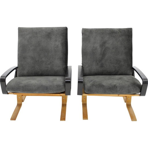 Vintage fauteuils van Ludvik Volak voor Drevopodnik Holesov, Tsjecho-Slowakije 1970