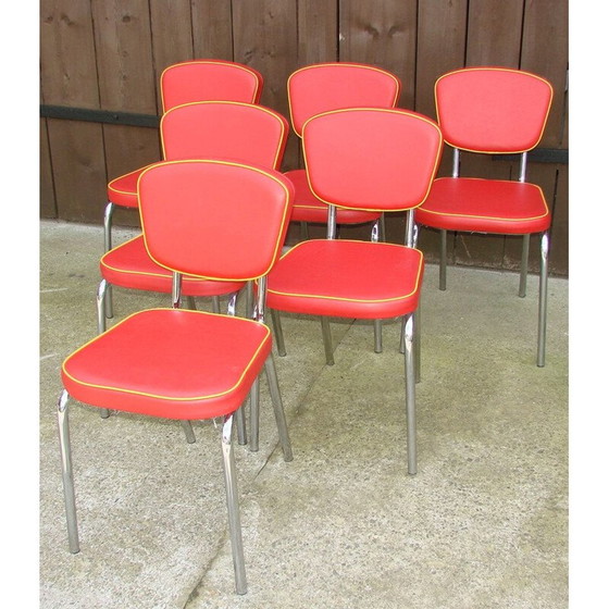 Image 1 of Set van 6 vintage stoelen Goin, Duitsland 1980