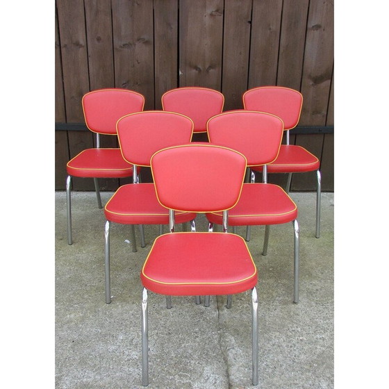 Image 1 of Set van 6 vintage stoelen Goin, Duitsland 1980