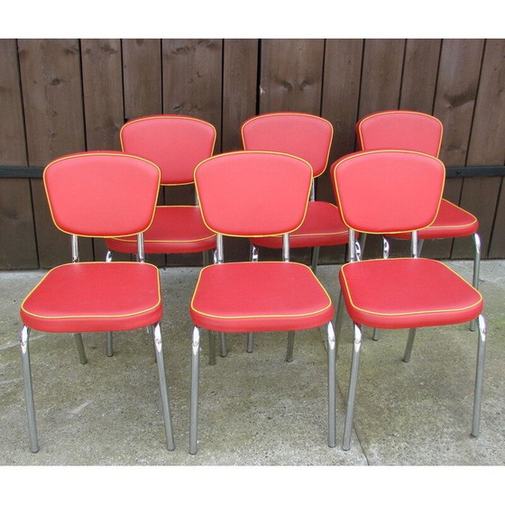 Image 1 of Set van 6 vintage stoelen Goin, Duitsland 1980