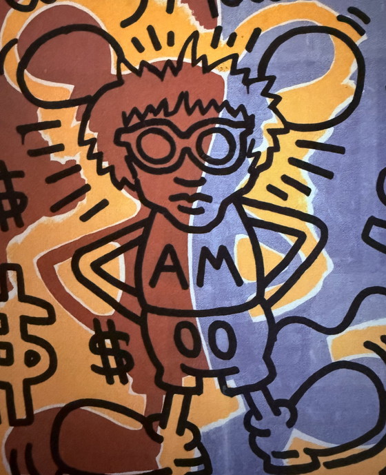 Image 1 of Keith Haring: “Andy Mouse”. 10/200. Lithografie, Gesigneerd. 