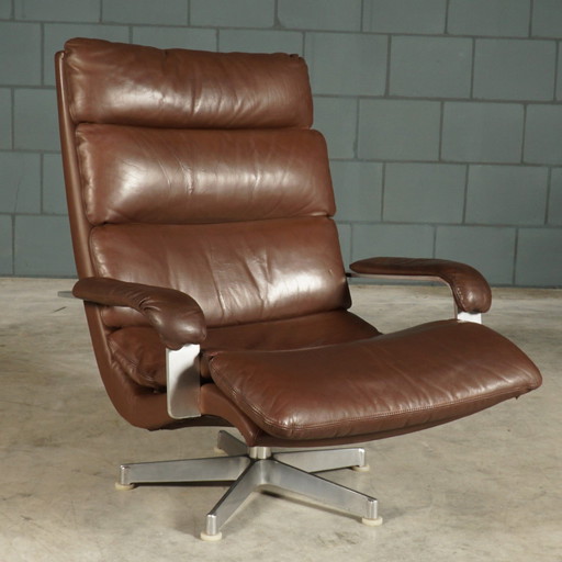 Loungefauteuil – Bruin Leder – Hans Kaufeld – Jaren 60