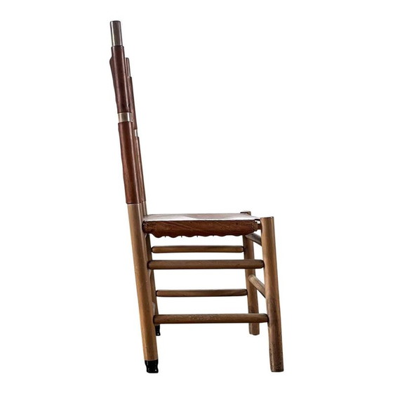 Image 1 of Set van 5 vintage Kentucky eetkamerstoelen van Carlo Scarpa voor Bernini, 1977