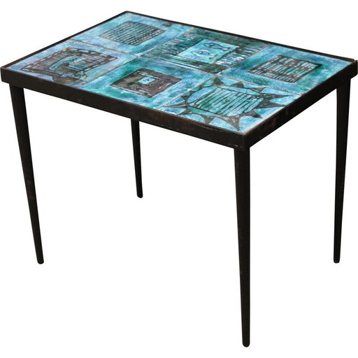 Vintage keramieken salontafel door de gebroeders Cloutier, 1950-1960