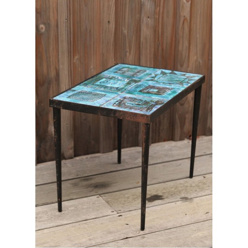 Vintage keramieken salontafel door de gebroeders Cloutier, 1950-1960