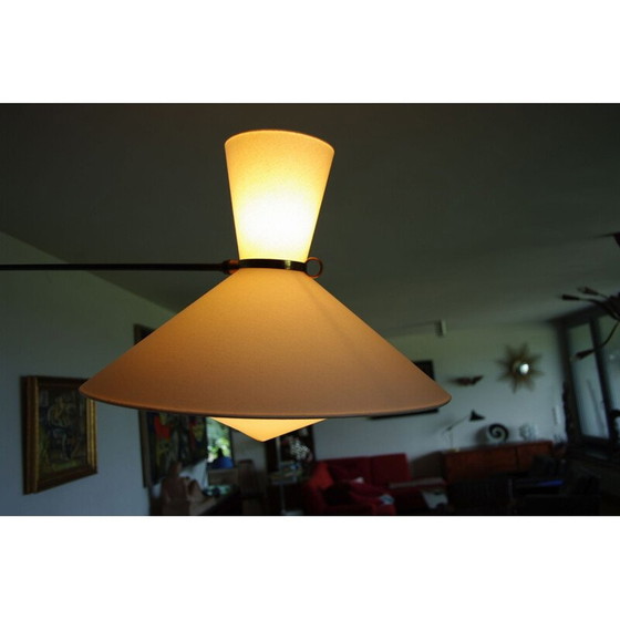 Image 1 of Vintage dubbelarmige wandlamp van Robert Mathieu - 1950